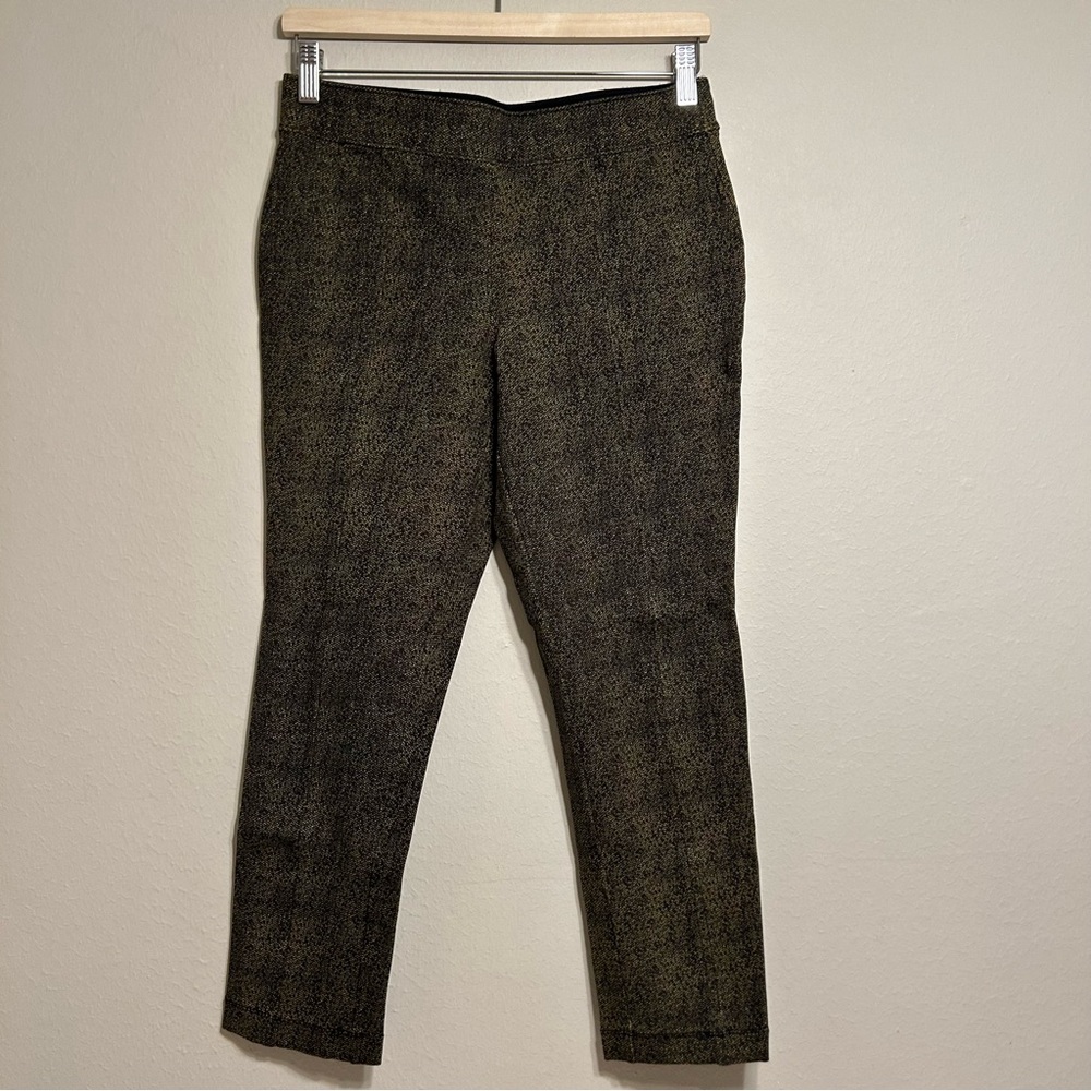 Anne Klein Women’s Pointe Pant‎ pull up leggings black and yellow Size 6